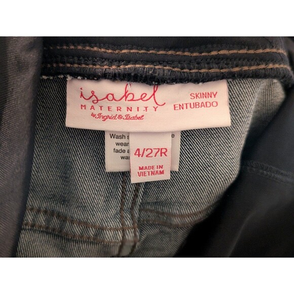 Isabel Maternity Women's Size 4 / 27R Dark Wash Over The Belly Skinny Jeans - Picture 7 of 7